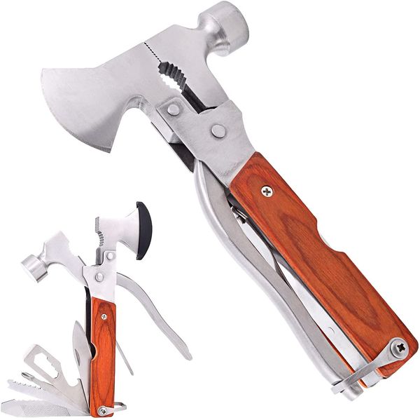 

multitool hammer camping gear accessories survival kits 14 in 1 multifunction tool portable folding