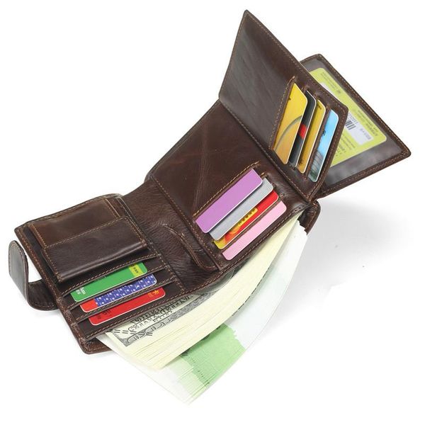 

wallets men's short luxury wallet vintage genuine leather coin holder cow vertical slim male purses money clip, Red;black
