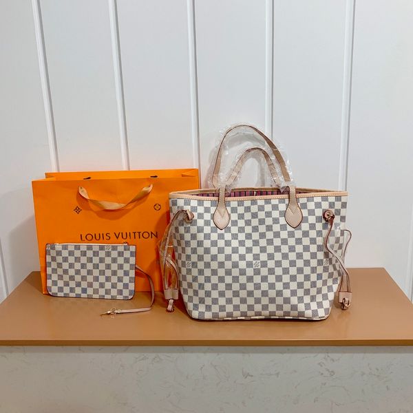 

women handbag shoulder bags shopping bag totes classic brown purse date code serial number checker tote grid flower 33x29cm 01