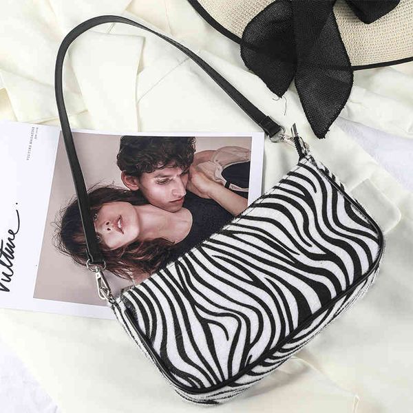 

2021 women trendy zebra pattern small chain shoulder messenger fashion handbag and purse designer bag