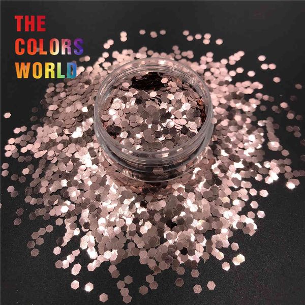 

tcm0230 rose gold color metallic luster hexagon shape glitter nail art decoration makeup facepaint henna handwork material, Silver;gold