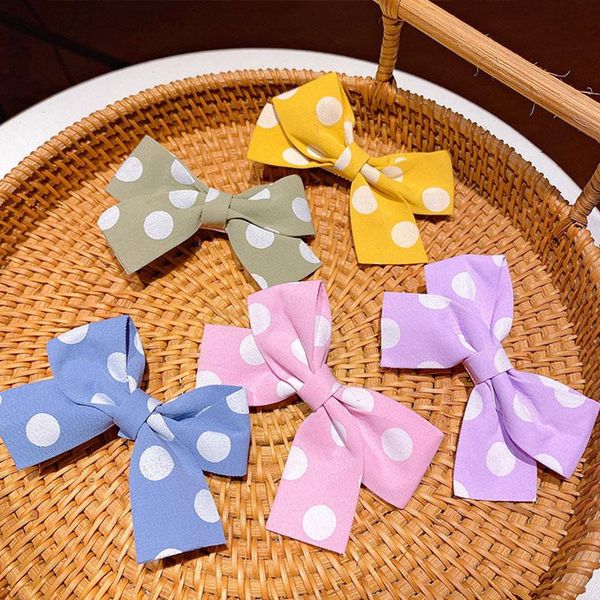 

hair accessories 5 pcs/set solid dot plaid children clip flower lattice bows hairpins women kids girl baby cute barrettes, Slivery;white