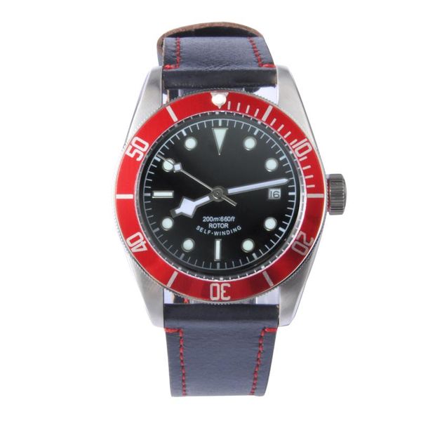 

wristwatches brand 41mm watch men nh35 miyota 8215 mechanical automatic waterproof swim sterile luminous dial hands, Slivery;brown