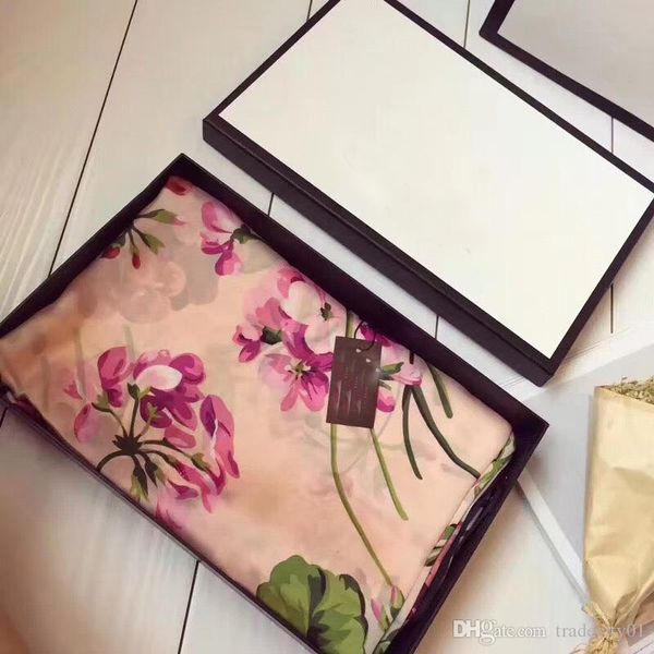 

with box wholesale-the famous style designer 100% silk scarves of woman solid colors soft fashion shawl elegant women silk scarf square, Blue;gray