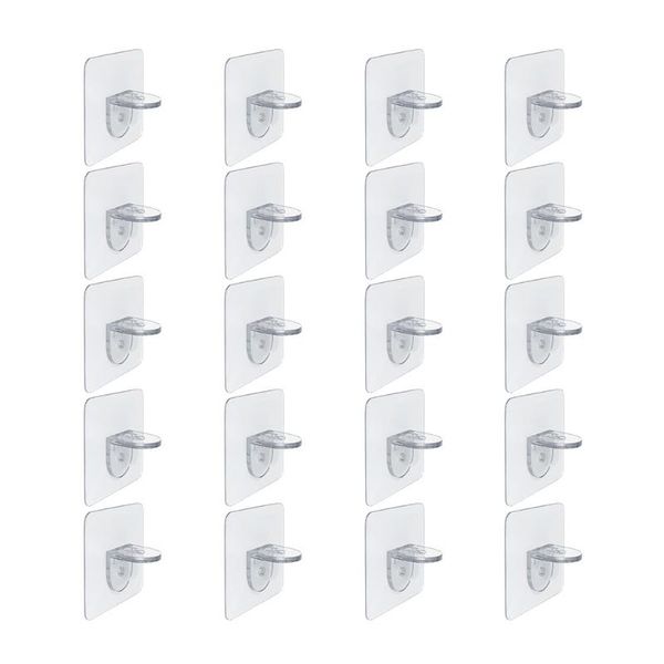 

bowls 20pcs wardrobe partition support pegs nail-seamless brackets (transparent)