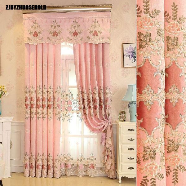 

curtain & drapes simple chenille european embroidery suitable for living room dining bedroom atmospheric yarn