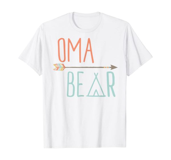 

cute arrow oma bear shirt grandmother shirt, White;black