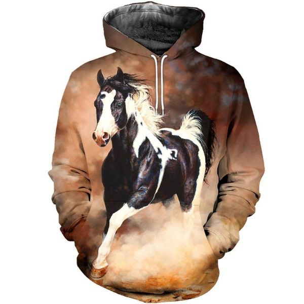 

men's hoodies & sweatshirts beautiful love horse 22 styles 3d printed mens streetwear autumn hooded sweatshirt casual jacket tracksui, Black