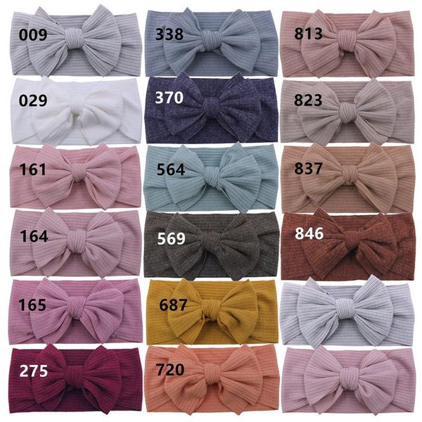 

hair accessories 16 pcs/lot, soft fabric knot bow baby headband, fashion bowknot wide turban headwraps shower gift girls, Slivery;white