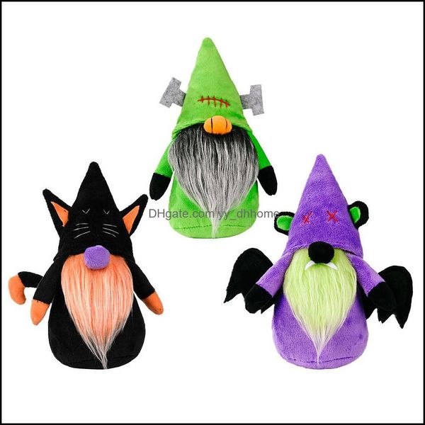 Altre forniture per feste festive Giardino domestico Decorazione di Halloween Gnomo Senza volto Ornamenti per bambole di peluche Pipistrello Tomte Nisse Elfo svedese Tavolo nano