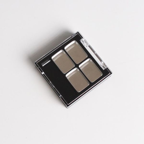 

storage bottles & jars 10pcs/lot 4 grid eyeshadow jar with aluminum pan,brush,empty black cosmetic powder compact diy cosmetics packing cont