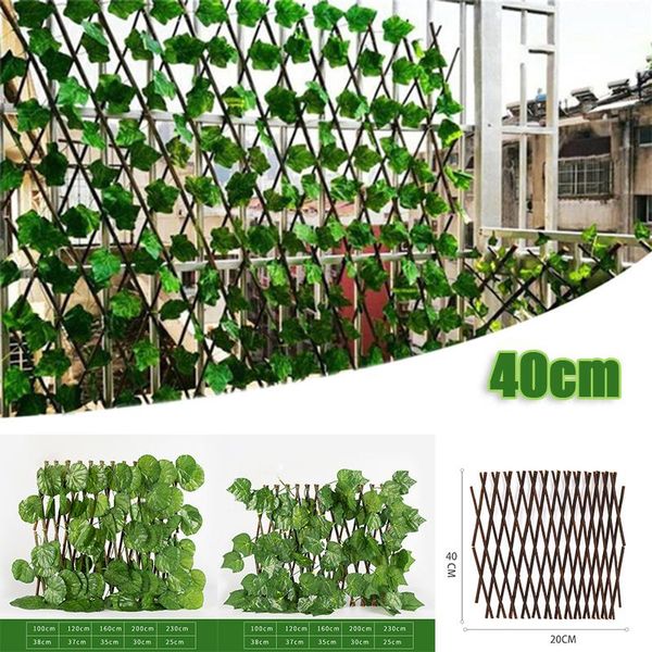 

fencing, trellis & gates 40cm extension type garden buildings fence artificial green leaf branch net wood