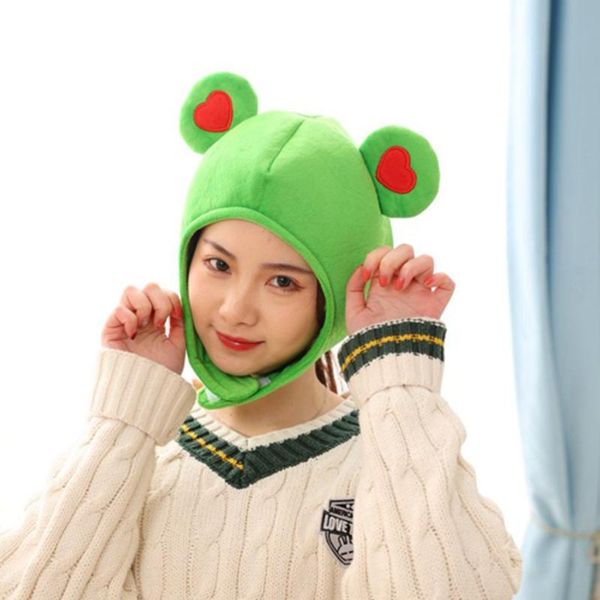 

cartoon funny cute plush frog hat cosplay costume dress up animal ears headwear party favor
