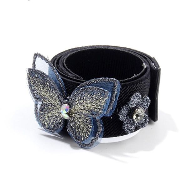 

charm bracelets olaru brand extendy crystal flower butterfly leather bracelet for woman ethnic creative handmade & bangles femme, Golden;silver