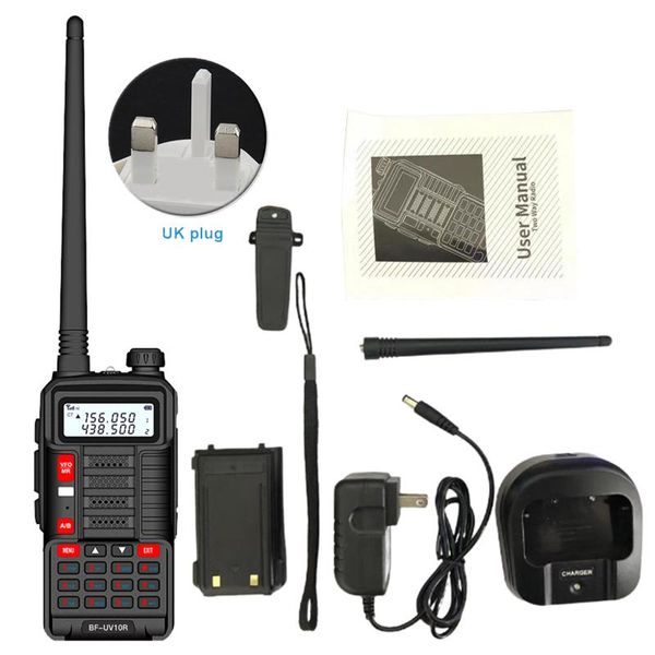 

walkie talkie with backlight camping radio 16w two way portable telecommunications station vhf uhf usb charging outdoor hunting