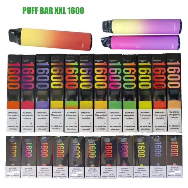

puff bar xxl 1600 disposable vape pen e cigarette 1000mah battery vaporizer pods device 6.5ml capacity