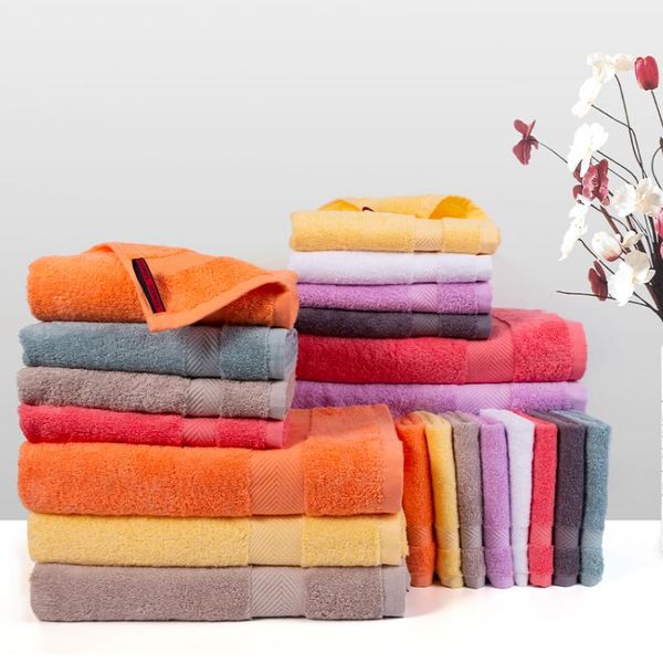 

towel luxury bath set,2 large towels,2 hand towels,4 washcloths. cotton highly absorbent bathroom towels (pack of 8)