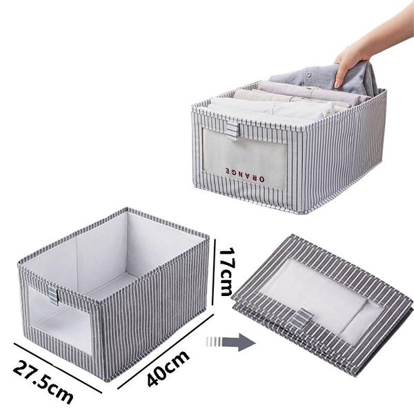 

foldable underwear storage box household non woven clothing space-saving wardrobe drawer finishing container drawers