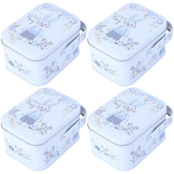 

4pcs decorative candy packing box gift container delicate tinplate wrap