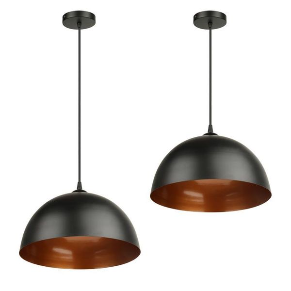 

pendant lamps metal ball light vintage black round lamp luminaire dining living room kitchen hanging fixtures