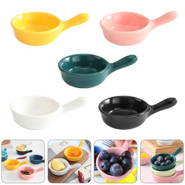 

dishes & plates 5 pcs ketchup saucers ceramic vinegar multipurpose dipping