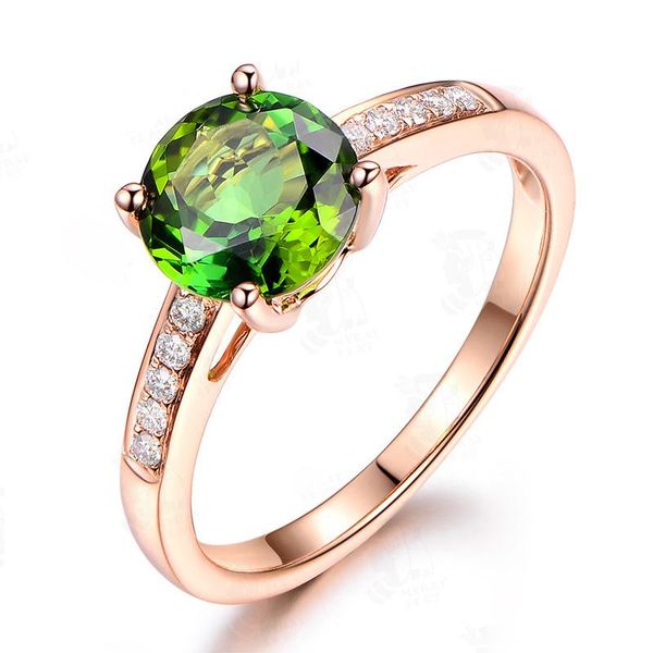 

cluster rings luxury female green zircon adjustable ring cute small silver color wedding for women classic engagement jewelry, Golden;silver