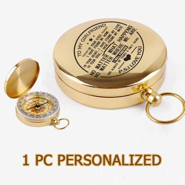 

1pc cusotmized engrave compass for husband drop personalized christmas gifts navigator functional 2021 znz030 outdoor gadgets