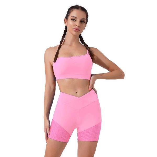 

women's shorts 2 pieces seamless gym yoga set clothing sports bra workout running sportswear fitness wear, White;black