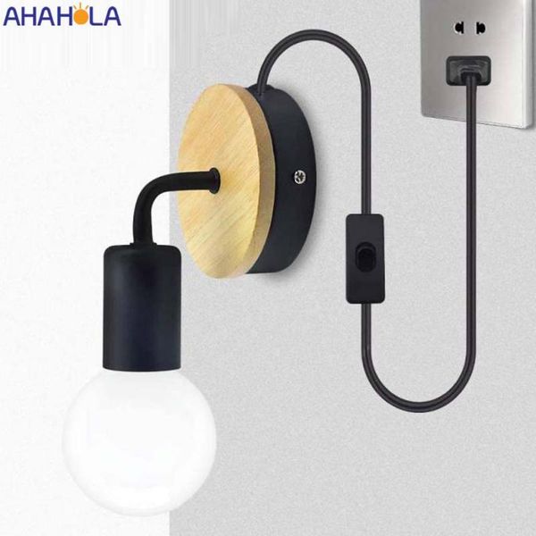 

modern wall led lamp 220v lights for bedroom plug in applique murale indoor lighting lamps with switch vintage