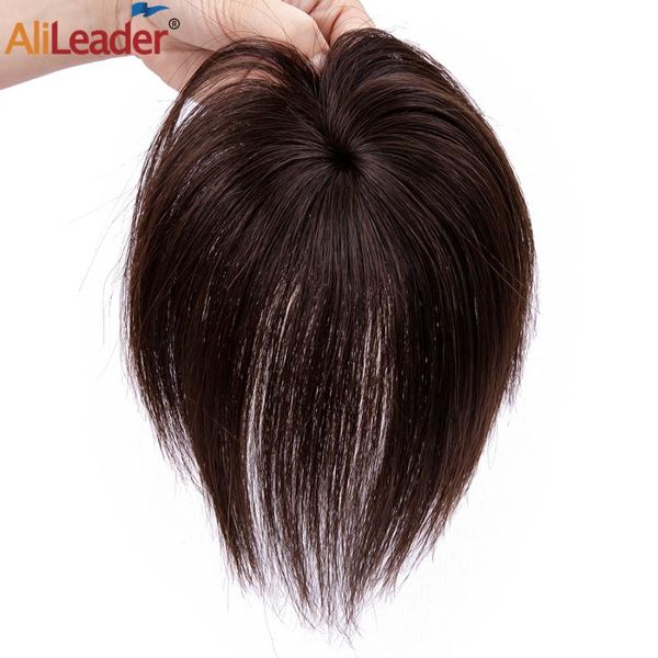 

synthetic wigs clip in hair pieces breathable invisible head air overhead natural cover white accessories base, Black