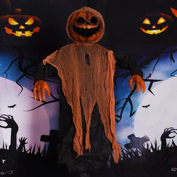 

party decoration pumpkin halloween hanging ghost haunted house grim reaper horror props home door bar club decorations