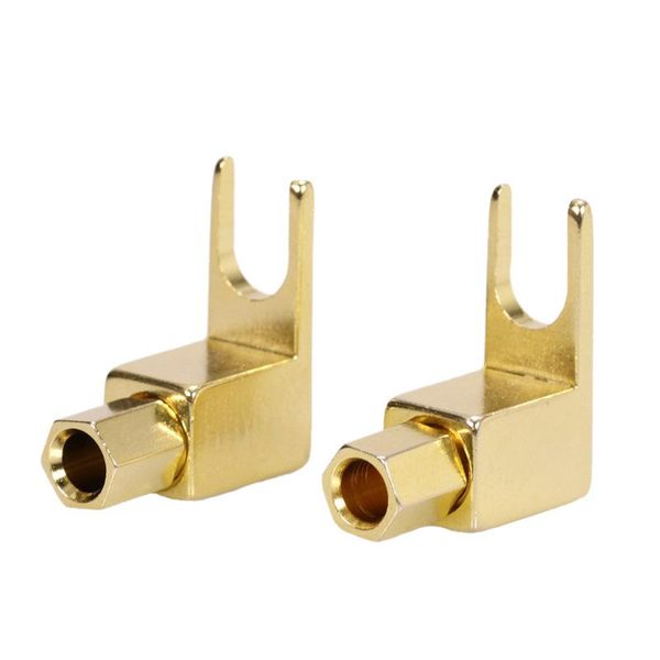 

smart power plugs 8 pcs total hi-end banana to spade adapter plug/speaker cable connector [wy-yp01-8/spade de l/8]