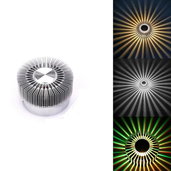 A lâmpada de parede 3W montou o efeito da projeção da luz do efeito de luz do diodo emissor de luz do girassol