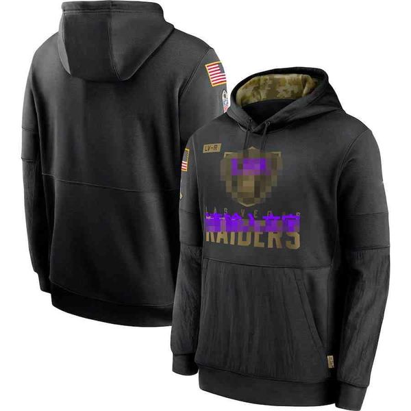 

las vegasraidersmen women youth sweatshirt 2020 salute to service sideline performance pullover football hoodie black, Black;red