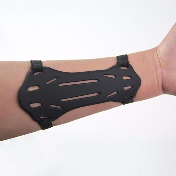 

elbow & knee pads archery armguard bow shooting hunting arm protection guard w/2-straps protector utensil, Black;gray