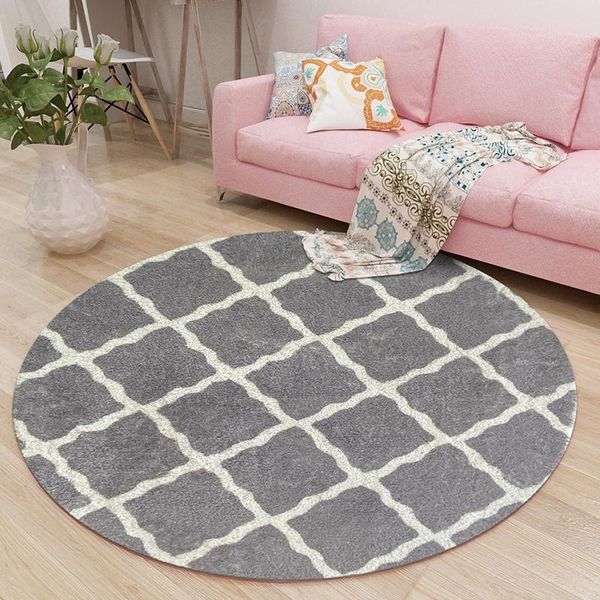 

carpets geometry grey round for living room balcony hang chair mat soft rugs carpet kids bedroom lamb velvet shaggy rug