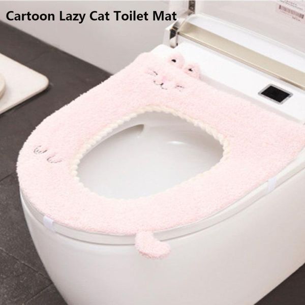 

toilet seat covers winter thicken plush cute bathroom cover ring mat warm