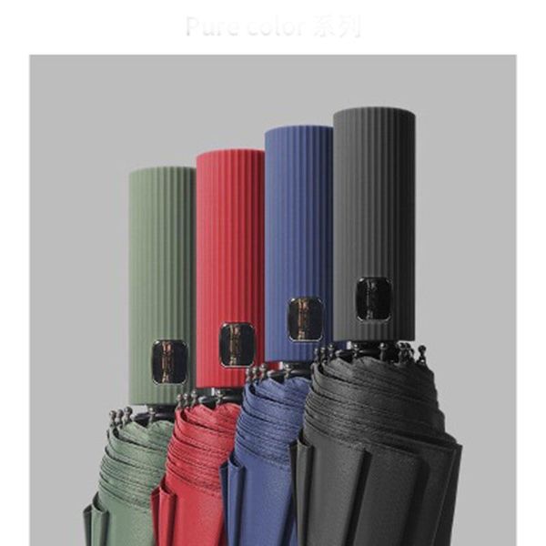 

umbrellas 10/12k strong wind resistant folding automatic rain business retro gentleman sunshade umbrella big parasol