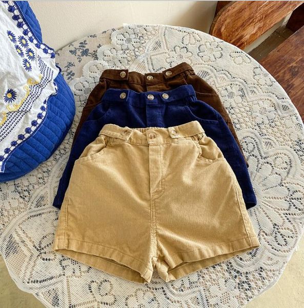 

shorts 2021 arrival girls boys corduroy autumn fashion cotton kids 1-7 years xy145, Black