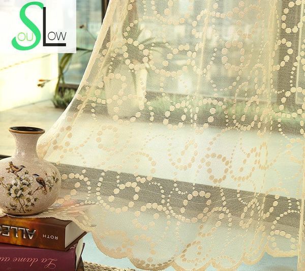 

slow soul cream-colored european wave point french window curtains tulle for living room kitchen roman sheer cortinas bedroom curtain & drap