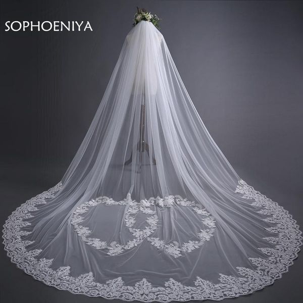

bridal veils arrival ivory lace edge veil 2021 veu wedding with comb veli da sposa accesorios mujer, Black