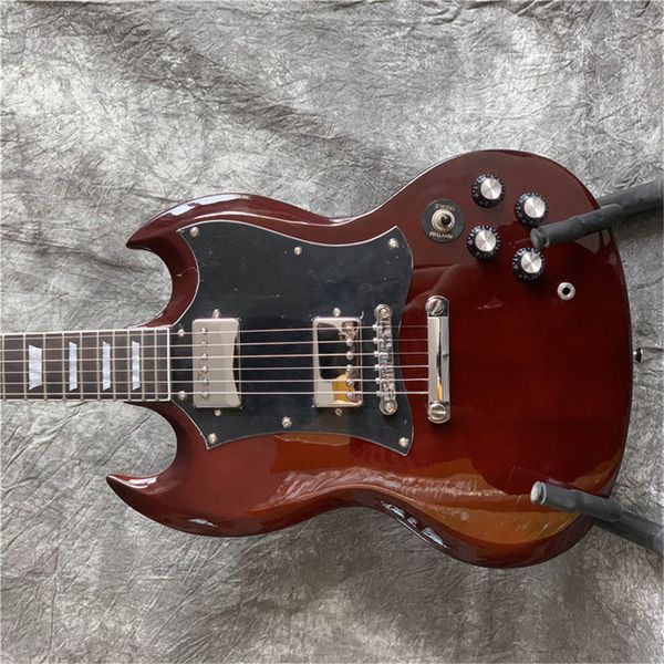 

electric guitar, 7 string , mahogany, red, customized guitar