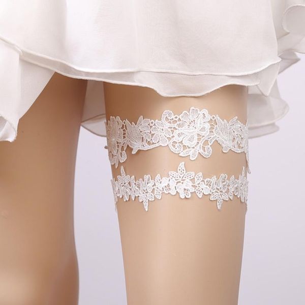 

party decoration gift prom bride beach embroidery floral lightweight lace garters portable thigh ring wedding with elastic leg accessor