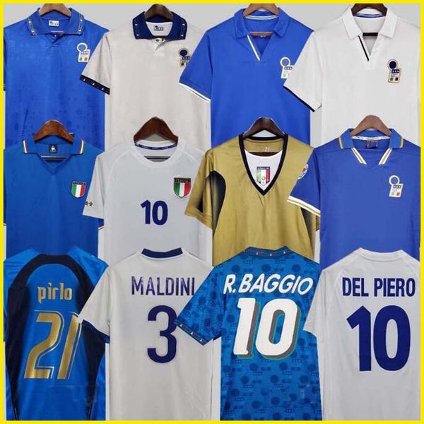

1998 1982 retro 1990 1996 football soccer jersey maldini baggio rossi schillaci totti del piero 2006 pirlo inzaghi buffon italy cannavaro, Black;yellow
