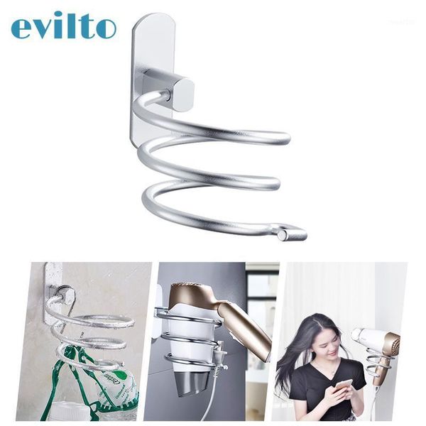 

bathroom shelves multi hair dryer holder wall mounted hairdryer rack aluminum storage organizer blow accessories1