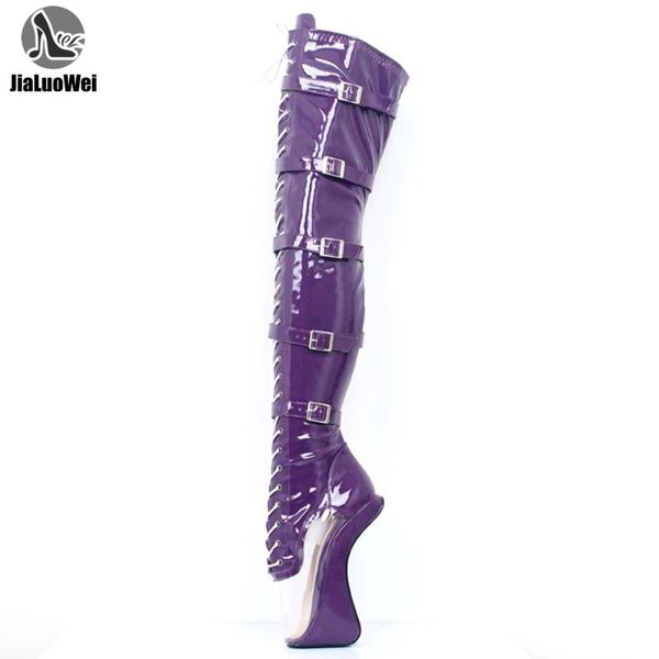 

super high heel boots over-the-knee hoof ballet thigh size 36-46, Black