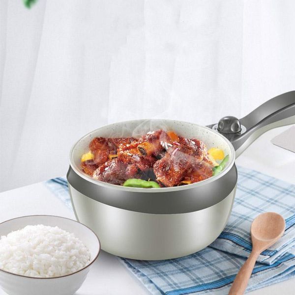 

portable electric multi cooker multicooker noodle pot kitchen mini steamer fry pan dorm room skillets