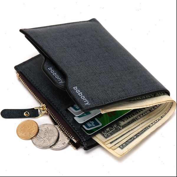 

fashion wallets for men with coin pocket wallet id card holder purse clutch zipper, Red;black