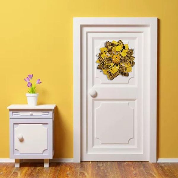 

decorative objects & figurines bee sunflower wreath,artificial garland hanging pendants for home decor indoor wall decoration wreath decorat