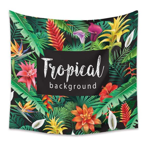 

tapestries 3d tropical plant tapestry wall hanging polyester bohemia cactus banana leaf flower print beach towel cushion